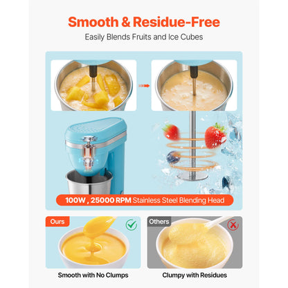 SucceBuy Milkshake Maker 100W Single Head Drink Mixer Blender Machine Dual-Speed Adjustment Milkshake Blender for Home Kitchen