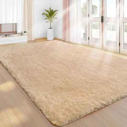 VIKAMA Pink Bedroom Carpet - Soft and Plush for Home Decor - Living Room, Dorm Room Floor Mat - Bedroom Side Rug