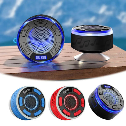 Waterproof Bluetooth Speaker with Strong Suction Cup, Mini Portable Wireless Shower Speaker for Bathroom, Home Outdoor Use
