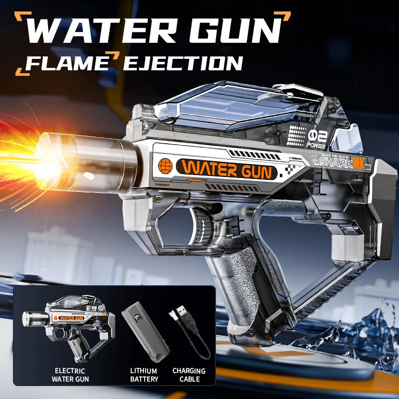 Electric Water Gun Toy Kids Water Squirt Gun High-speed Powerful Shooting Water Gun Toys Outdoor Beach Swim Pool Shooting Game