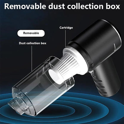 USB Charging Handheld Vacuum Cleaner, High Power Strong Suction Full Automatic Portable Mini Vacuum for Car, Home Daily Cleaning