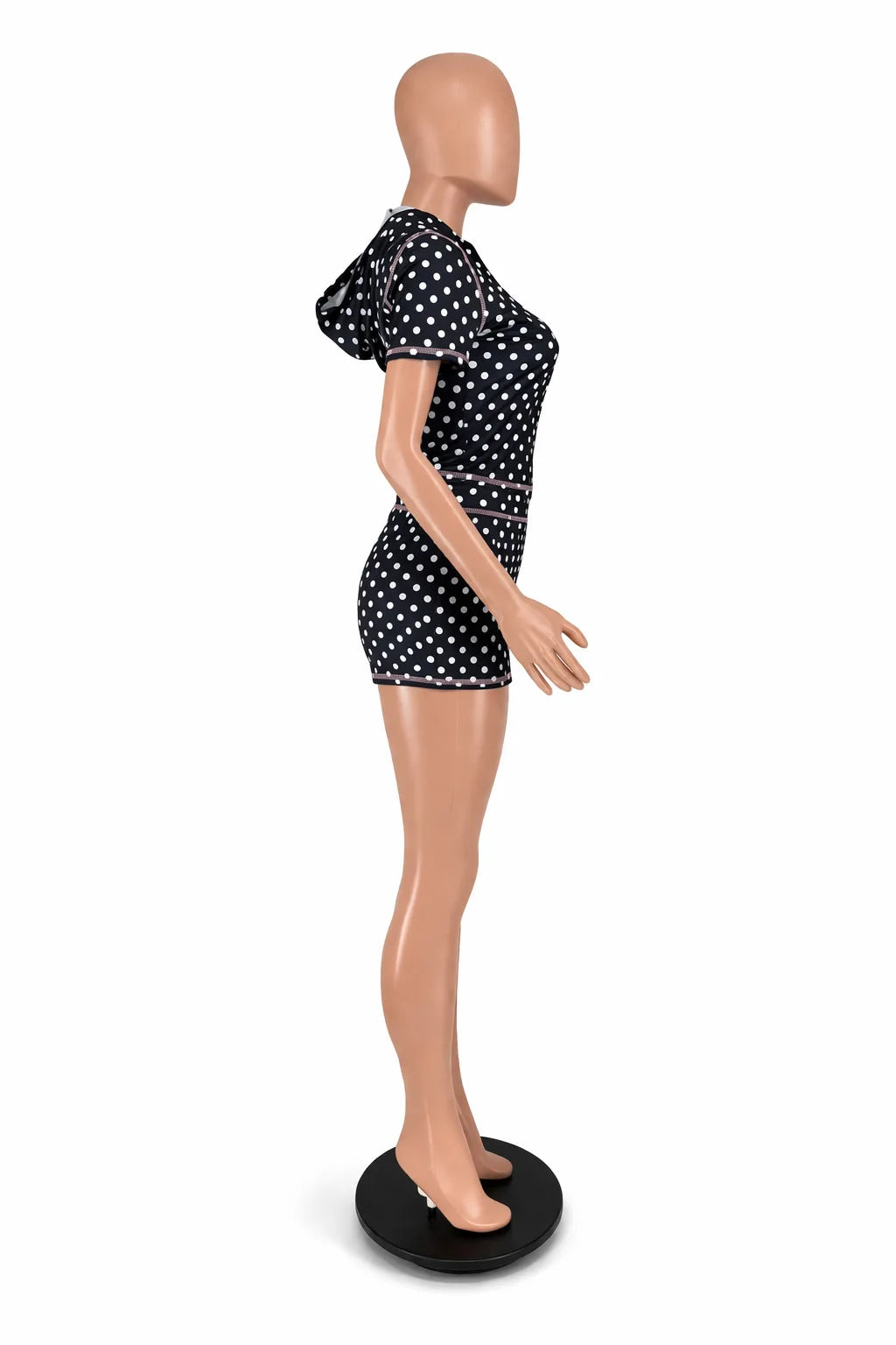 FAGADOER Sexy Women's Matching Sets Polka Dot Print Patchwork Short Sleeve Top and Shorts Female 2 Pieces Streetwear 2026 New