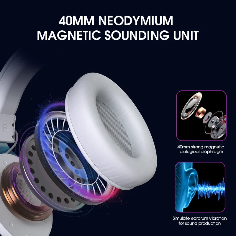 LDON F04 Pro Wireless Bluetooth Headphones Music Gaming Earphones Bluetooth Wireless Noise Cancelling Mic Headset