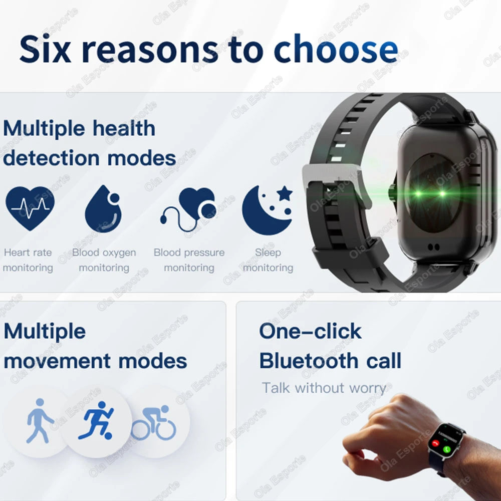 Smart Watch 1.83" Hd Screen Bluetooth Call Heart Rate Blood Oxygen