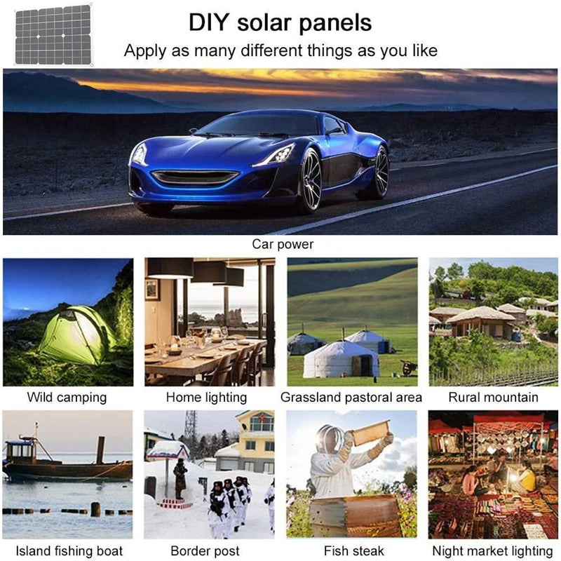 110/220V Solar Power System 18W Solar Panel Battery Charge 30A Controller 6000W 12V 220V Inverter Complete Power Generation Kit