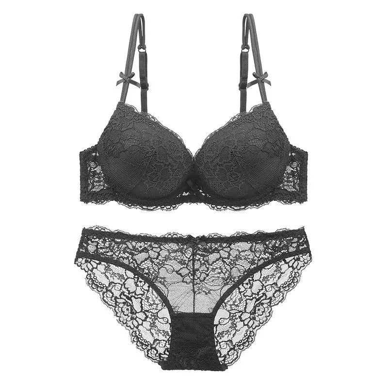 Women Sexy Bra Set Push Up Ladies Lingerie Set Elegant Underwear Casual Daily Bra and Panty Set