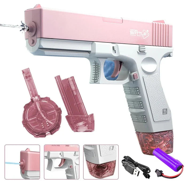 43cm Electric Water Guns for Adults Powerful Squirt Automatic Water Suction Water Blasters Outdoor Beach Toy for Boys Kids Gift
