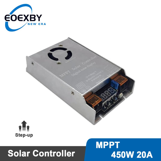 450W MPPT Booster Solar Controller 12V~50V  Step-up Charging For 24V36V48V60V72V LiFePO4 Lithium Lead-acid Gel Battery