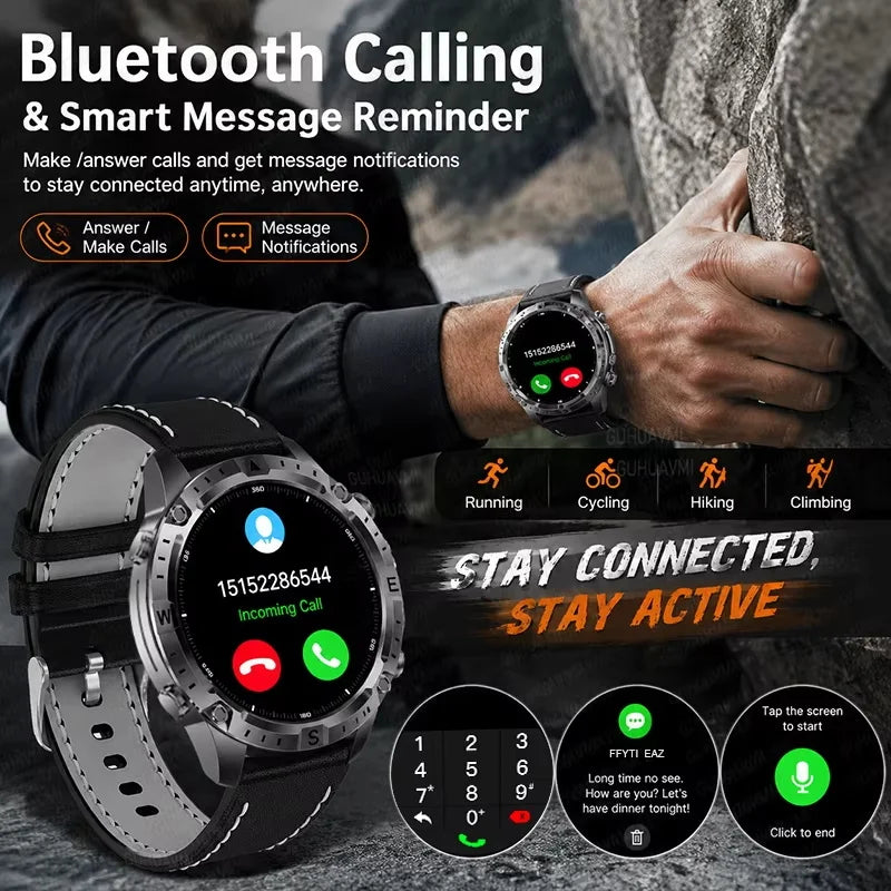 Waterproof Compass BT Call Swim Sports Bracelets For Men