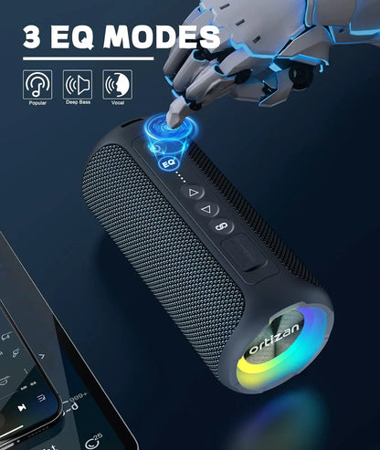 Ortizan Wireless Bluetooth Speaker with 40W HD Sound and Bass, IPX7 Waterproof,30H Playtime, Bluetooth 5.3, Handsfree, TF/AUX in