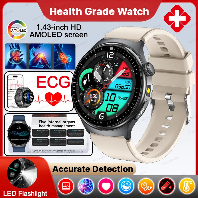 Health Check Body Temperature BT Call Sports Smart Watches For Men 2026