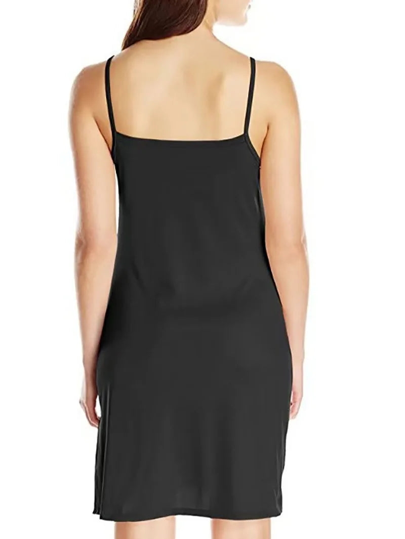 Hot selling Nightgowns women's summer women's sleep dresses solid color V-neck camisole slim fit dresses home wear Sleepshirts