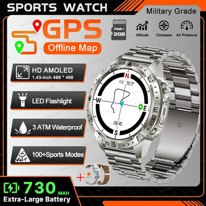 Waterproof Compass BT Call Swim Sports Bracelets For Men