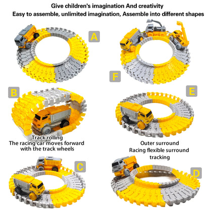 Magic Climbing Engineering Electric Track Toy Car Train Toys for Boys -  Kids Educational Toys for Children Birthday Gift Idea