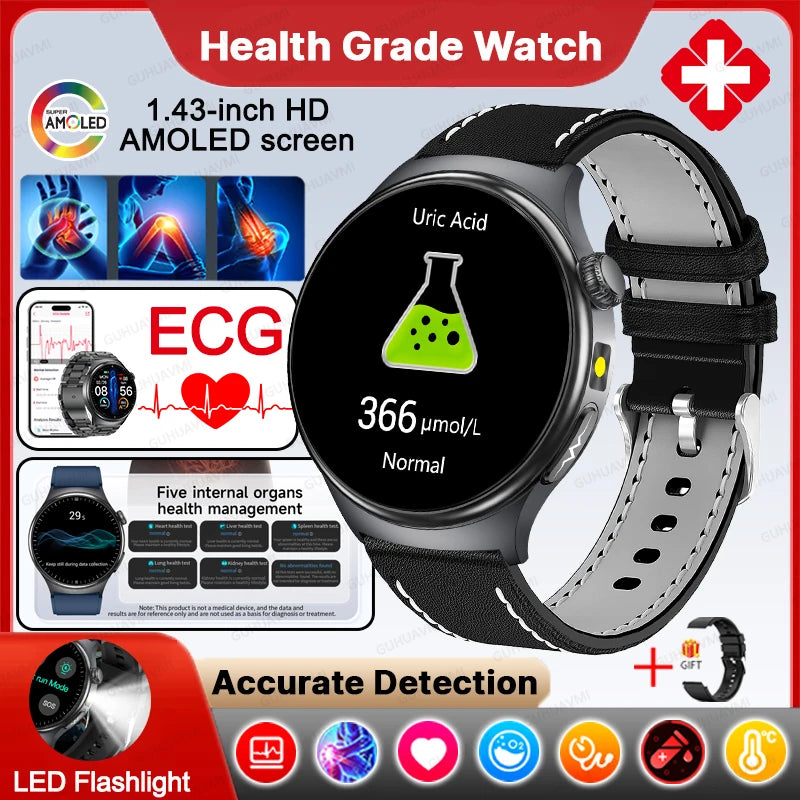 Health Check Body Temperature BT Call Sports Smart Watches For Men 2026