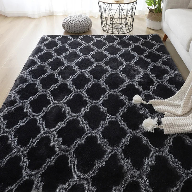 Fluffy Carpets For Living Room Nordic Lounge Rug Houses and Plush Kids Bedroom Bed Down Bedside Carpet Home Decor Furry Mat