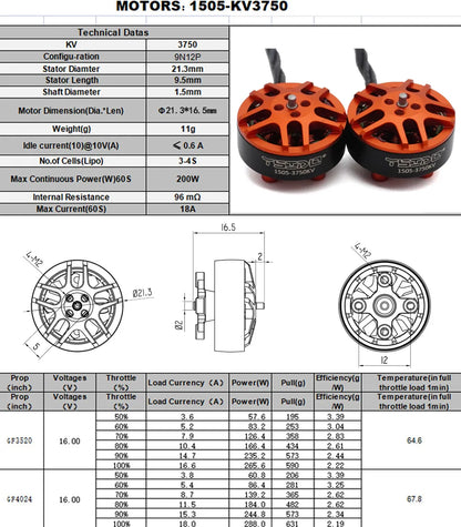 4PCS YSIDO 1103 1104 1204 1303 1404 1505 1604 Brushless Motor for RC FPV Fixed-wing Racing Drone RC Quadcopter RC Accessories