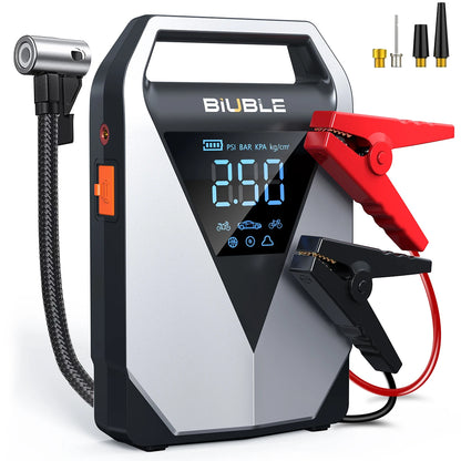 Car Jump Starter With Air Compressor LCD Screen 21800mAh Portable Booster Charger ,6000A Powerful Car Battery Starting Device,Car Battery ChargerFor12V(ALL Gas/10L Diesel) Start The Car Quickly, USB Input/output, LED Emergenc
