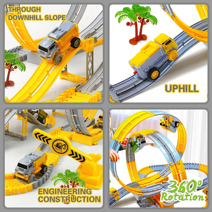 Magic Climbing Engineering Electric Track Toy Car Train Toys for Boys -  Kids Educational Toys for Children Birthday Gift Idea