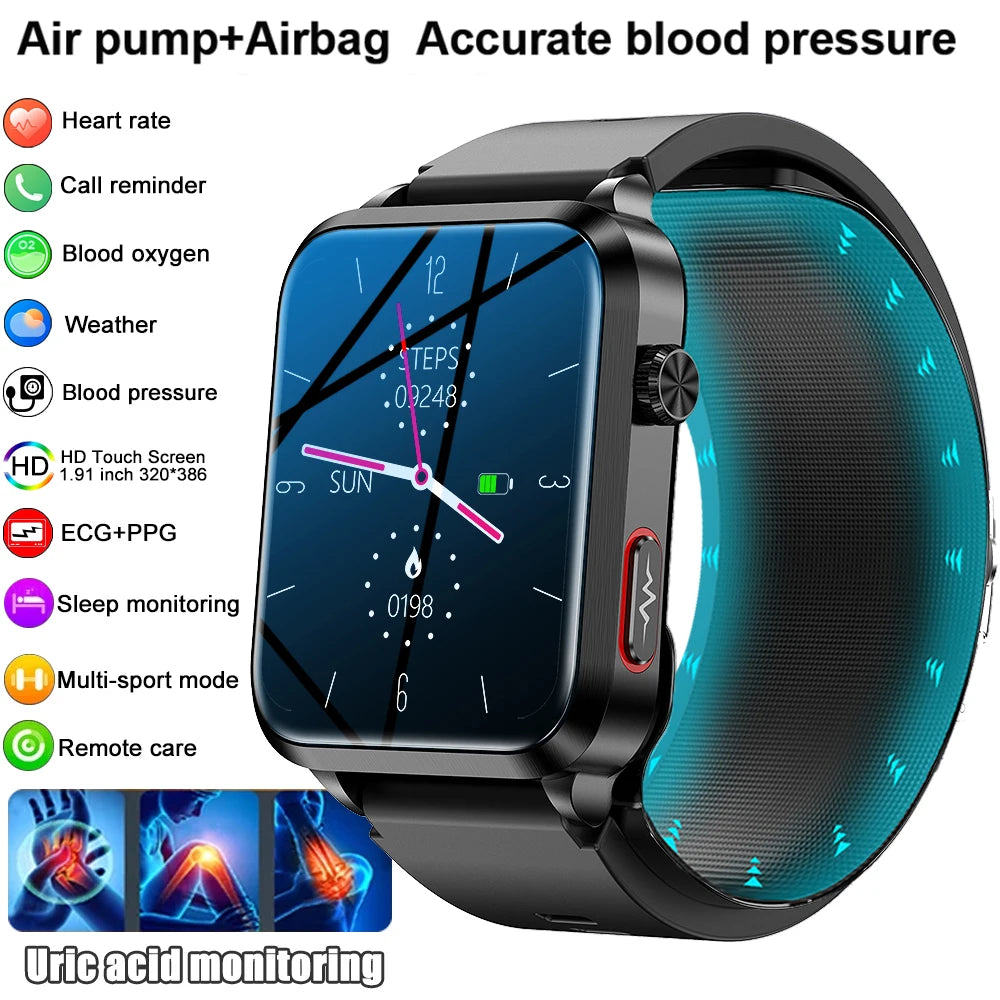 2026 New Airbag Smart Watch man air Pump ECG True Accurately Blood Pressure