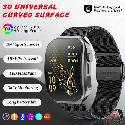 Heart Rate Waterproof Music Bluetooth Call Smartwatch