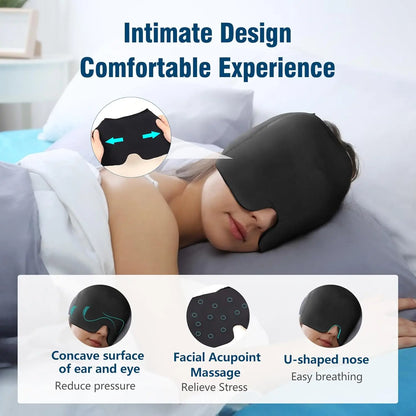 Cooling Migraine Relief Cap – Cooling gel headband and eye mask, cold therapy cap helps relieve post‑hangover symptoms, lightweight design for comfortable wear, breathable fabric—an ideal choice for migraine sufferers a