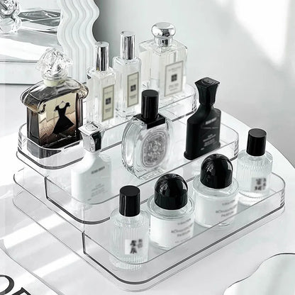 Perfume Storage Box-Cosmetic Storage Box, Sturdy Transparent Rack, Suitable for Kitchen and Bathroom Countertop Cabinet Storage
