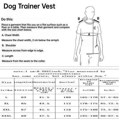 Breathable Dog Trainer Vest Grab-Proof Mesh Large Pocket Multifunctional Dog Training Clothes German Shepherd Dog Training Suppl