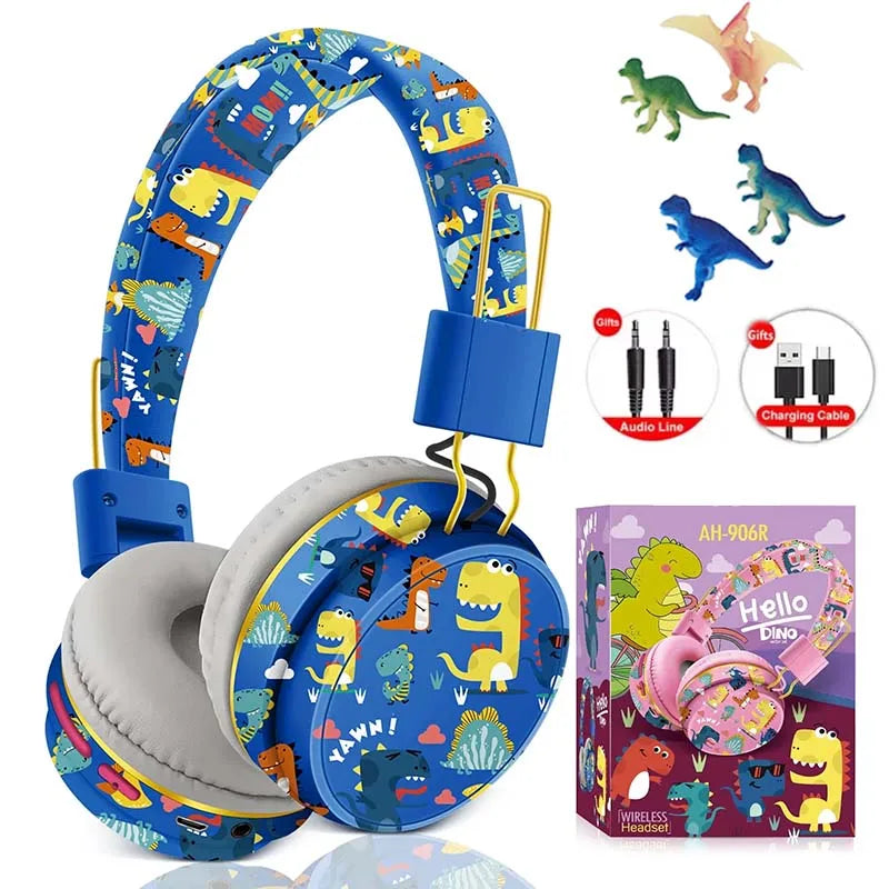 Unicorn Kids Headphones Bluetooth Headset Wireless & 3.5mm Wired Headsets Stereo Music Headphones for School Travel with Gifts