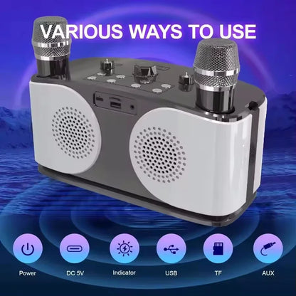Karaoke Wireless Portable Bluetooth Speaker With Microphone Subwoofer Machine Powerful Sound Box Music Caixa De Som Audio Bocina