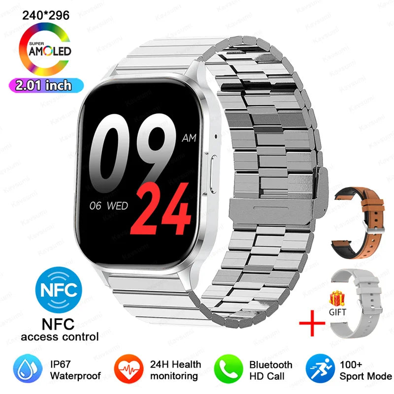 Ultra Thin Smart Watch Man Women Screen Always Display Time Sports