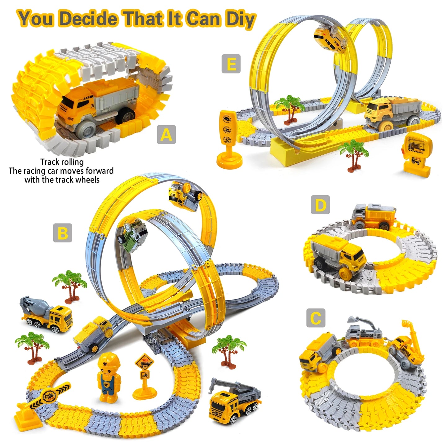 Magic Climbing Engineering Electric Track Toy Car Train Toys for Boys -  Kids Educational Toys for Children Birthday Gift Idea