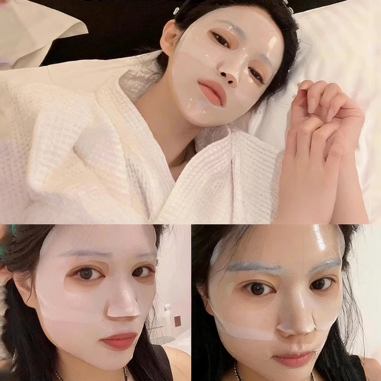 10PCS Collagen Anti Wrinkle Facial Mask Anti Aging Fade Fine Lines Firm Skin Moisturizing Brightening SkinCare Korean Cosmetics