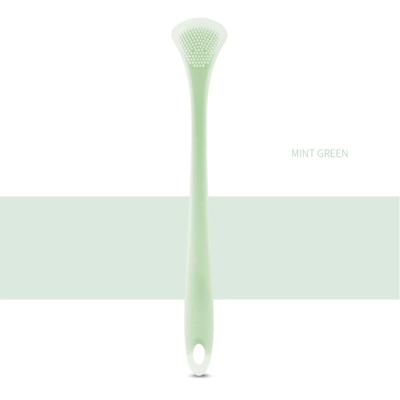 Tongue Cleaning Brush Soft Silicone Tongue Cleaning Tool Double Side Cleaning Massage Tongue Scraper Oral Health Care Tool