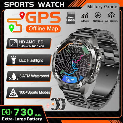 Waterproof Compass BT Call Swim Sports Bracelets For Men