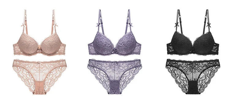 Women Sexy Bra Set Push Up Ladies Lingerie Set Elegant Underwear Casual Daily Bra and Panty Set