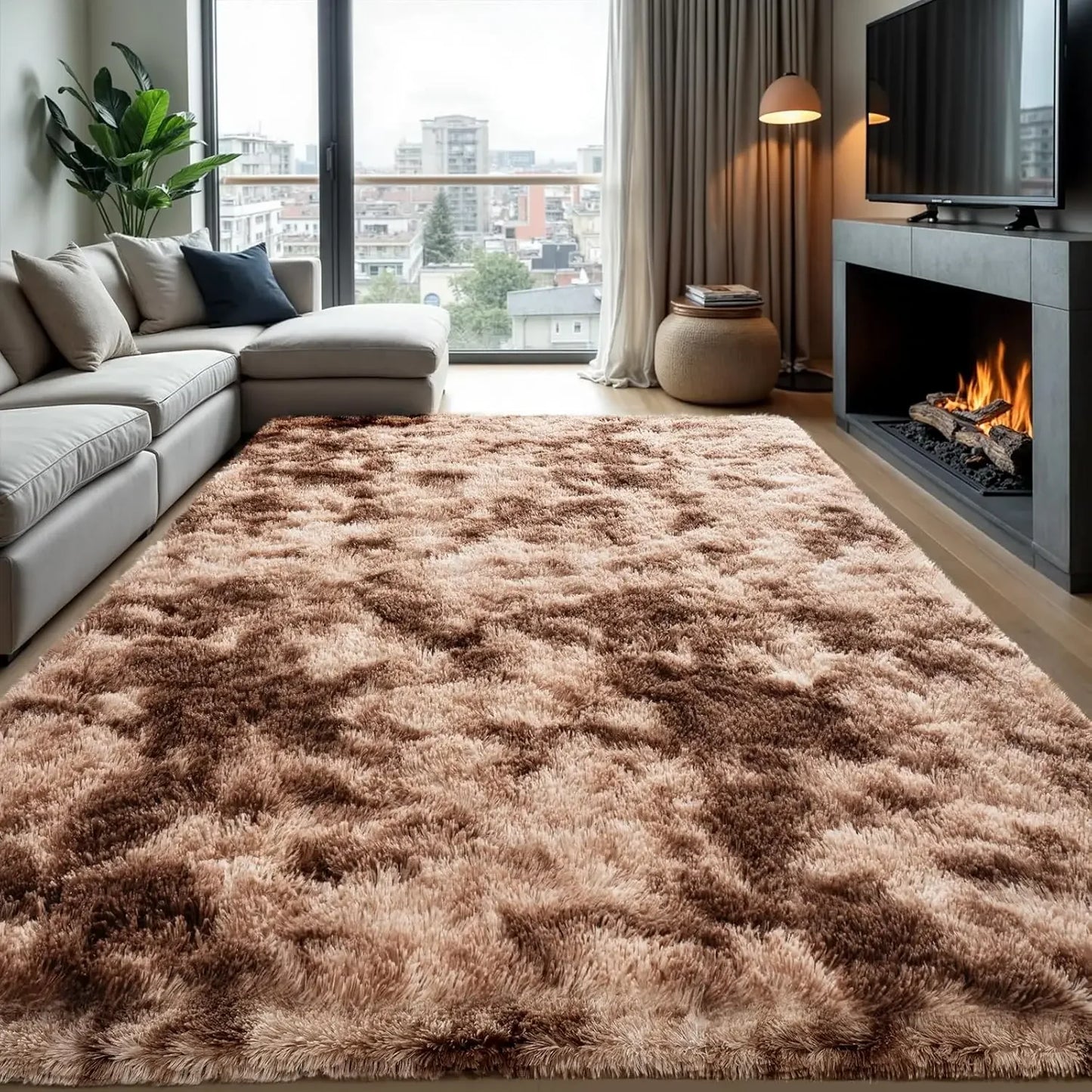 VIKAMA Pink Bedroom Carpet - Soft and Plush for Home Decor - Living Room, Dorm Room Floor Mat - Bedroom Side Rug