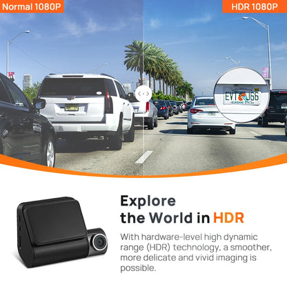 Global 70mai Dash Cam A200 Dual-channel Record 1080P HDR 2'' IPS Screen 24H Parking Monitor Car DVR 70mai A200 WIFI APP 130° FOV
