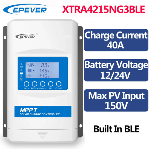 EPEVER XTRA4215NG3BLE XTRA4210G3 Without BLE 40A MPPT Solar Charge Controller Battery 12V 24V Max PV Input 150V