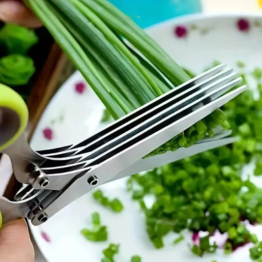 Multifunctional Scissors Stainless Steel 3/5 Layer Kitchen Scissors Scallion Cutter Pepper Herb Laver Spices Onion Cooking Tool