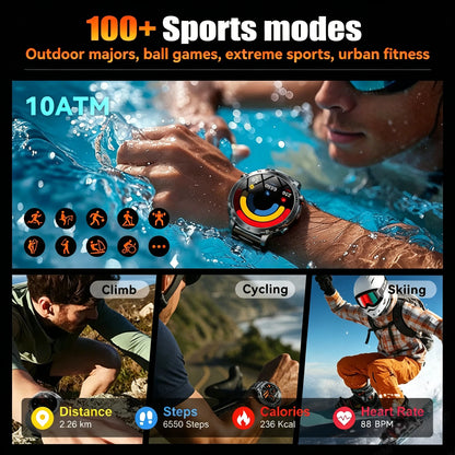 Smart Watch IP68 Waterproof Sports Run tracker Outdoors Compass Military Smartwatch