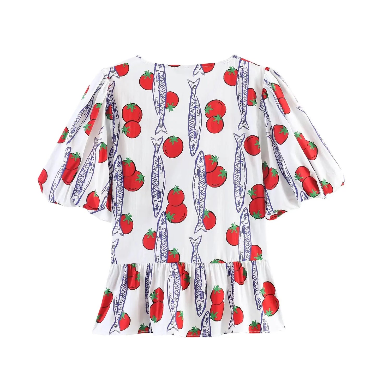 Willshela Women Fashion 2 Piece Set Printed Bow Lace Up Shirts & Vintage Front Zipper Mini Shorts Female Chic Lady Shorts Sets