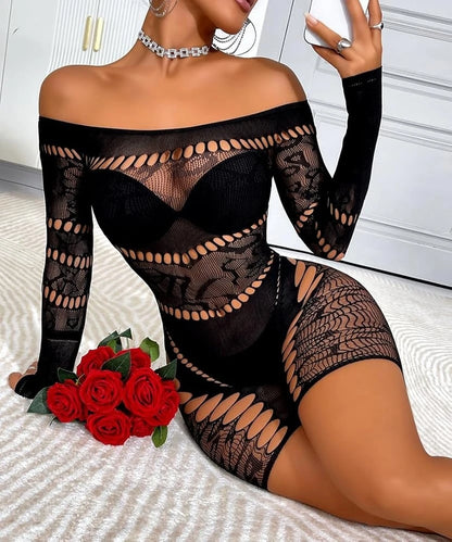 HOT Sexy Lingerie Babydoll baby doll minidress long sleeve Underwear Sleepwear Best Nightgown toy Sleepwear garment hot dress
