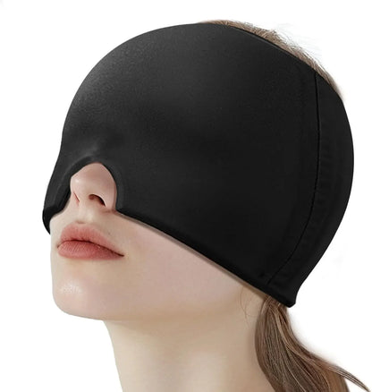 Cooling Migraine Relief Cap – Cooling gel headband and eye mask, cold therapy cap helps relieve post‑hangover symptoms, lightweight design for comfortable wear, breathable fabric—an ideal choice for migraine sufferers a