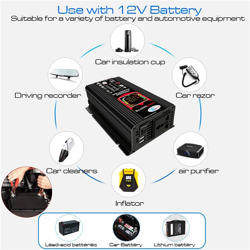 110/220V Solar Power System 18W Solar Panel Battery Charge 30A Controller 6000W 12V 220V Inverter Complete Power Generation Kit