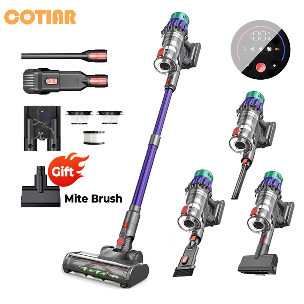 COTIAR V22 Cordless Vacuum Cleaner 650W 55000PA Home Appliance Handheld Vacuum Cleaner Cleaning Supplies Removable Battery
