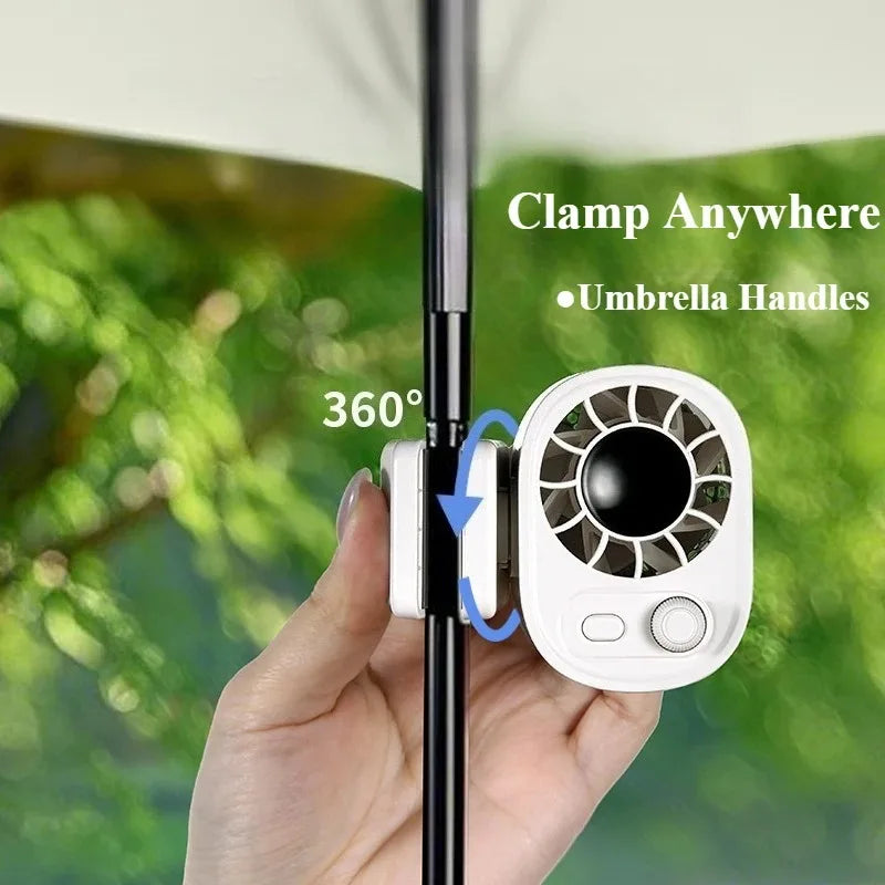 2026 Portable Clip On Car Cooling Fan 100 Speed USB Rechargeable Mini Fan(Beige)