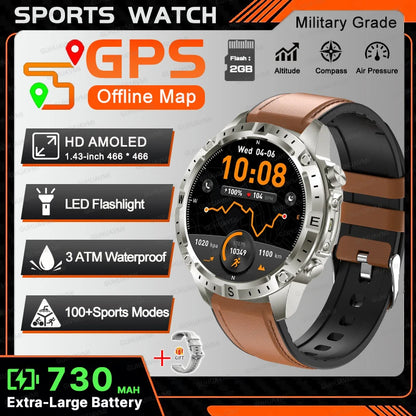 Waterproof Compass BT Call Swim Sports Bracelets For Men