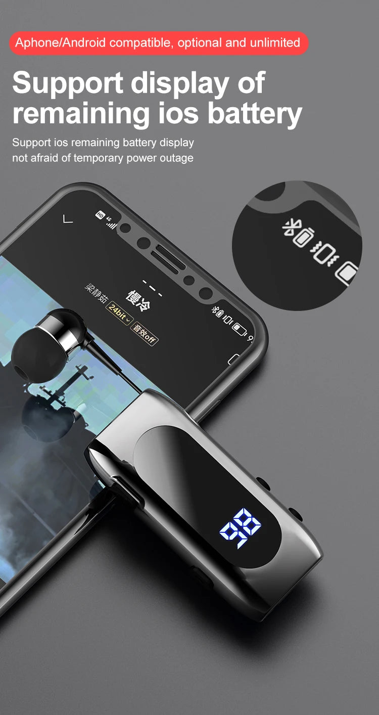 2023K55 Talk Time 20 Hours Headset  Call Remind Vibration Sport Clip Driver Auriculares Earphone PK F920