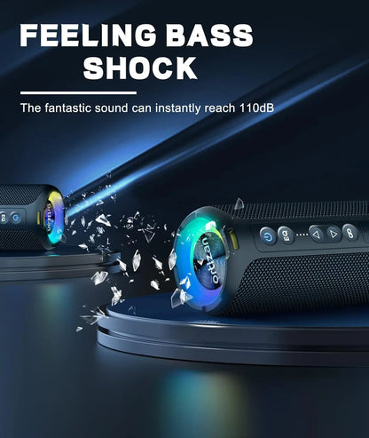 Ortizan Wireless Bluetooth Speaker with 40W HD Sound and Bass, IPX7 Waterproof,30H Playtime, Bluetooth 5.3, Handsfree, TF/AUX in